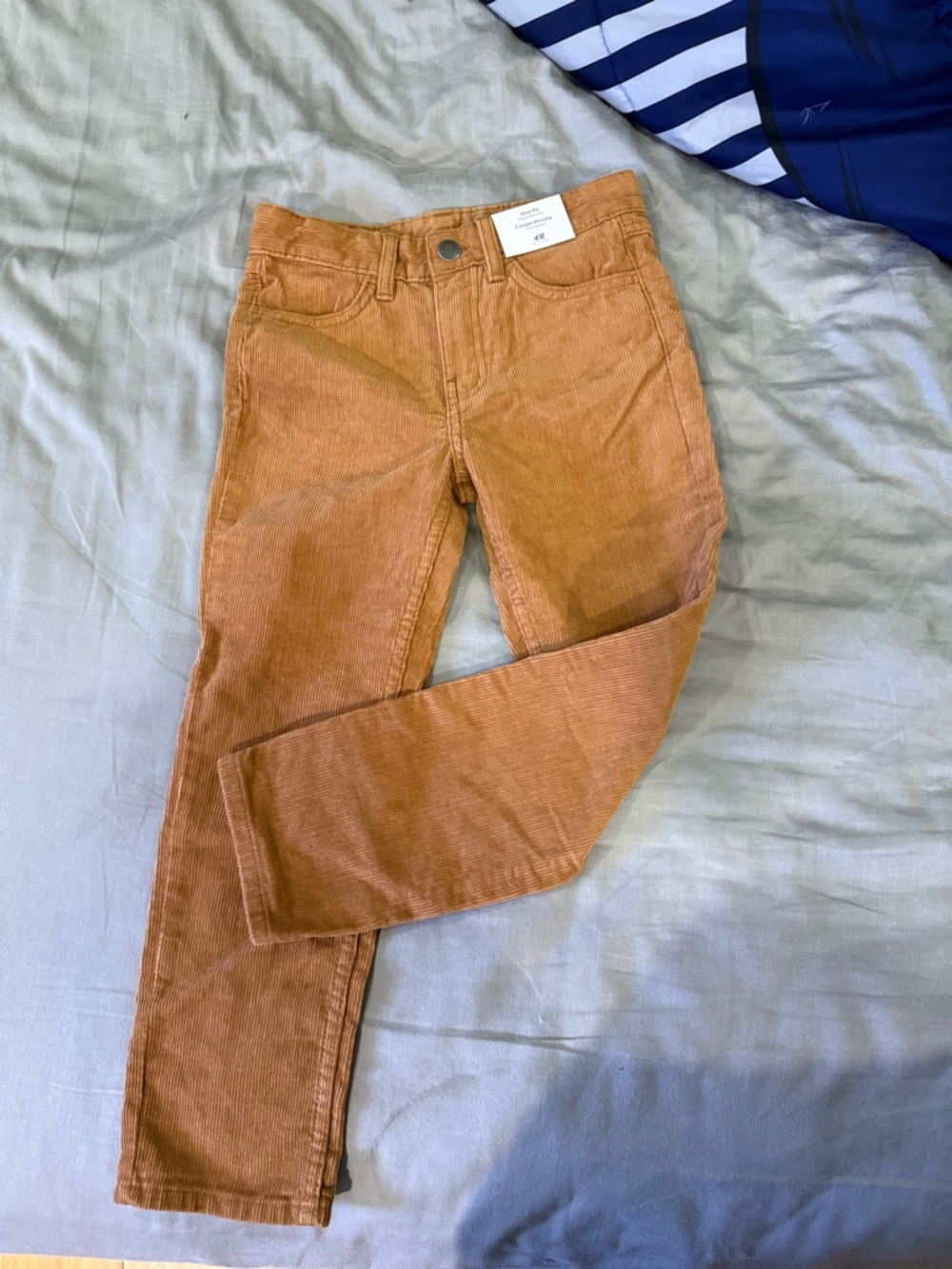 H&M Corduroy Kids Pants in Rust Orange